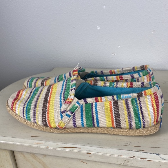 Keds women's multi color fabric flats Size 8 💚💛💙🧡 - Picture 4 of 7